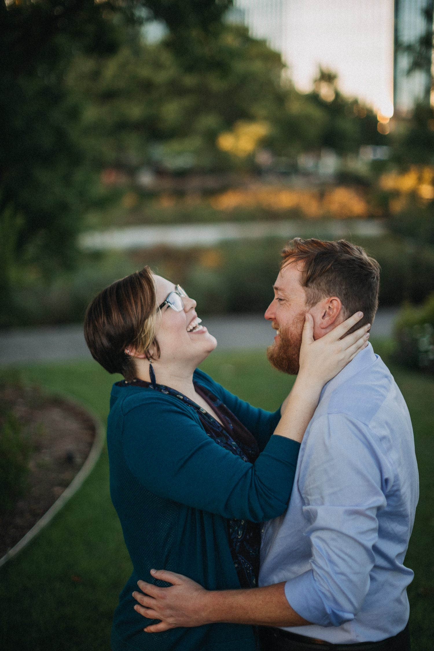 Myriad Gardens engagement portraits