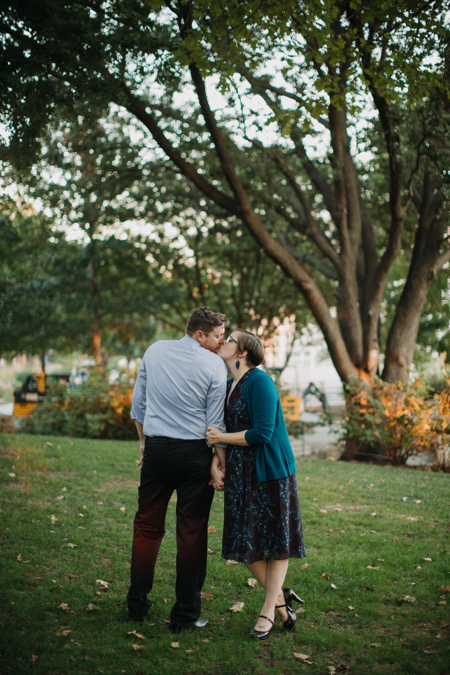 Myriad Gardens engagement portraits