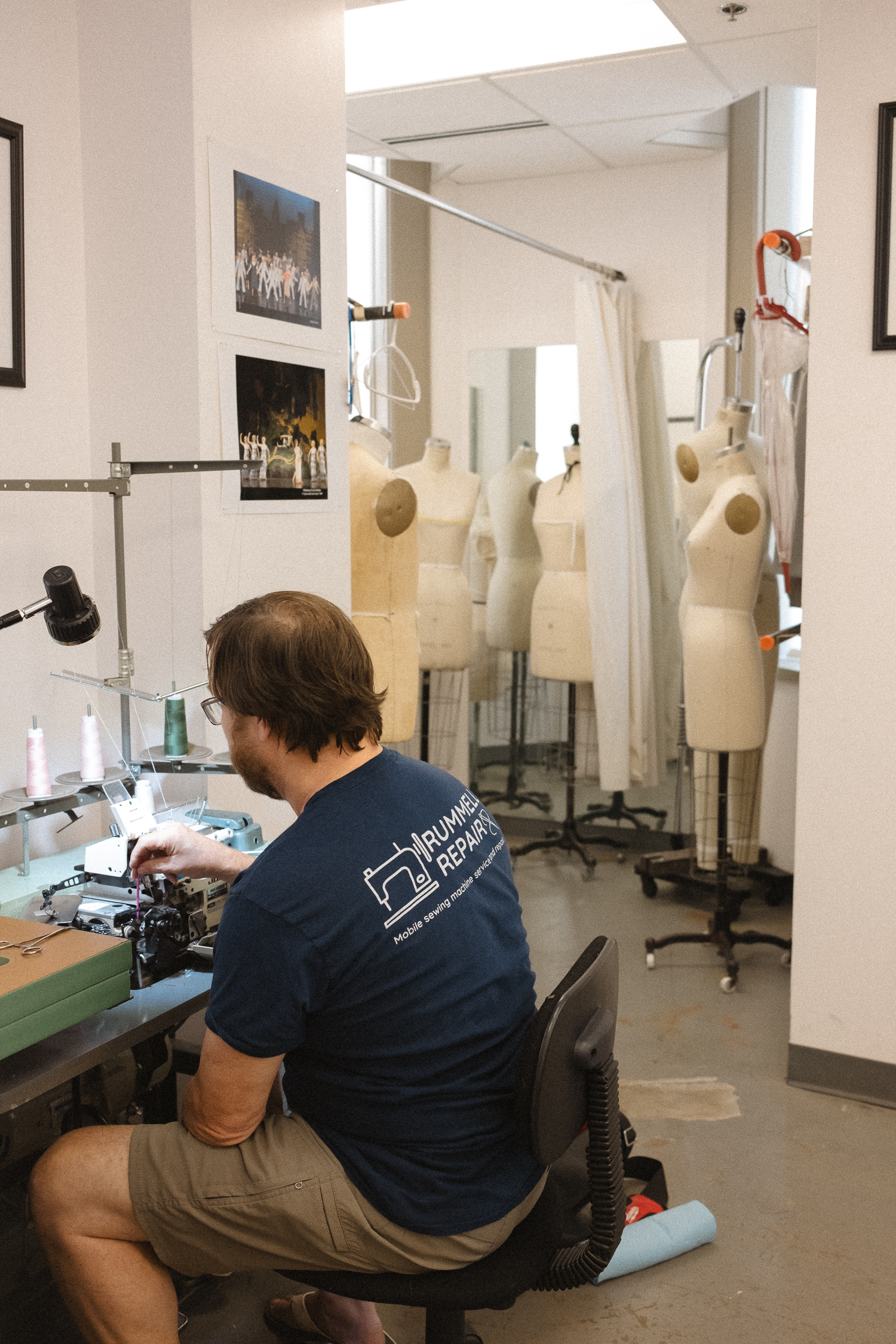 Branding photography for a sewing technician